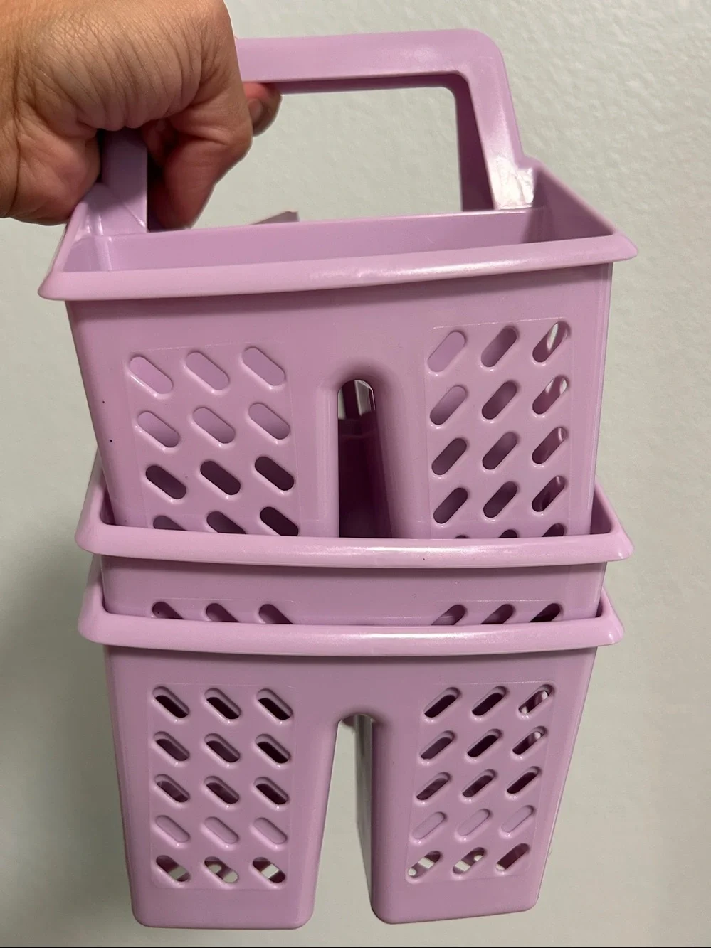 6-Count Storage Plastic Basket & Caddy Set-Light Purple-Gift Baskets Set- NEW